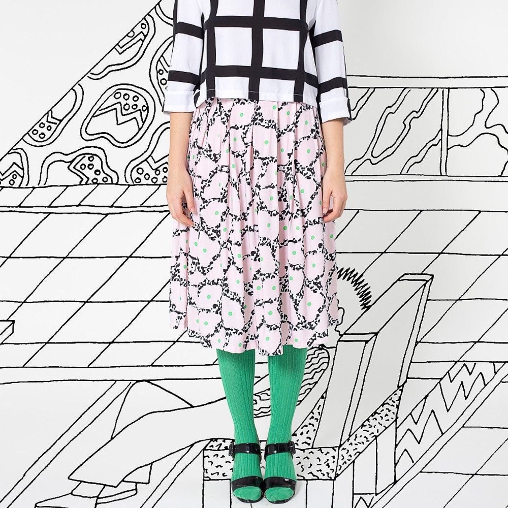 Nathalie Du Pasquier x American Apparel “Mama Print Rayon Challis Long Skirt”